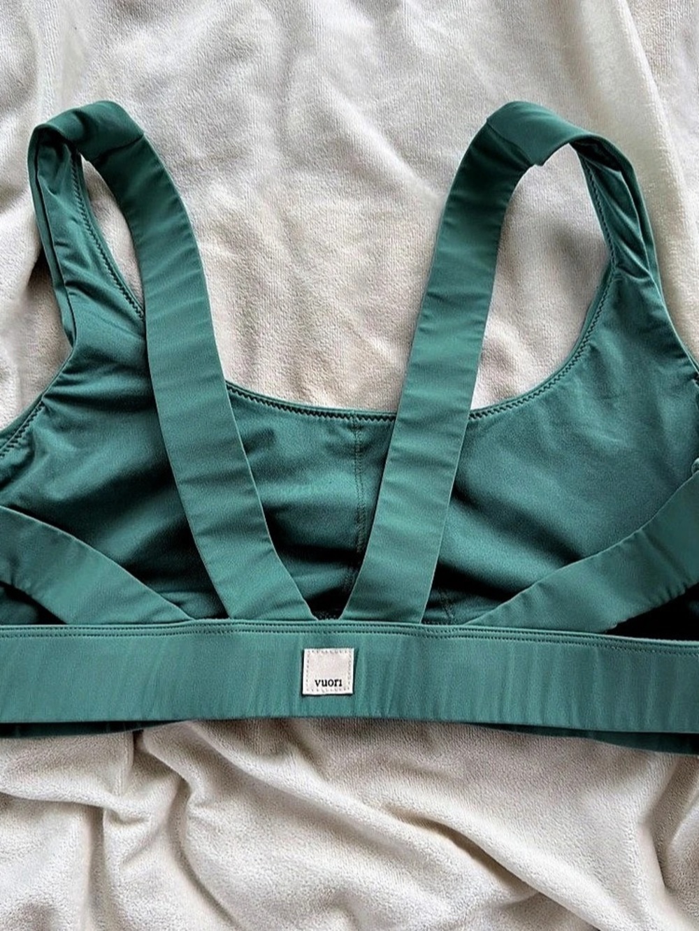 Vuori Stride Bra Sports Bra in teal Green Size Large